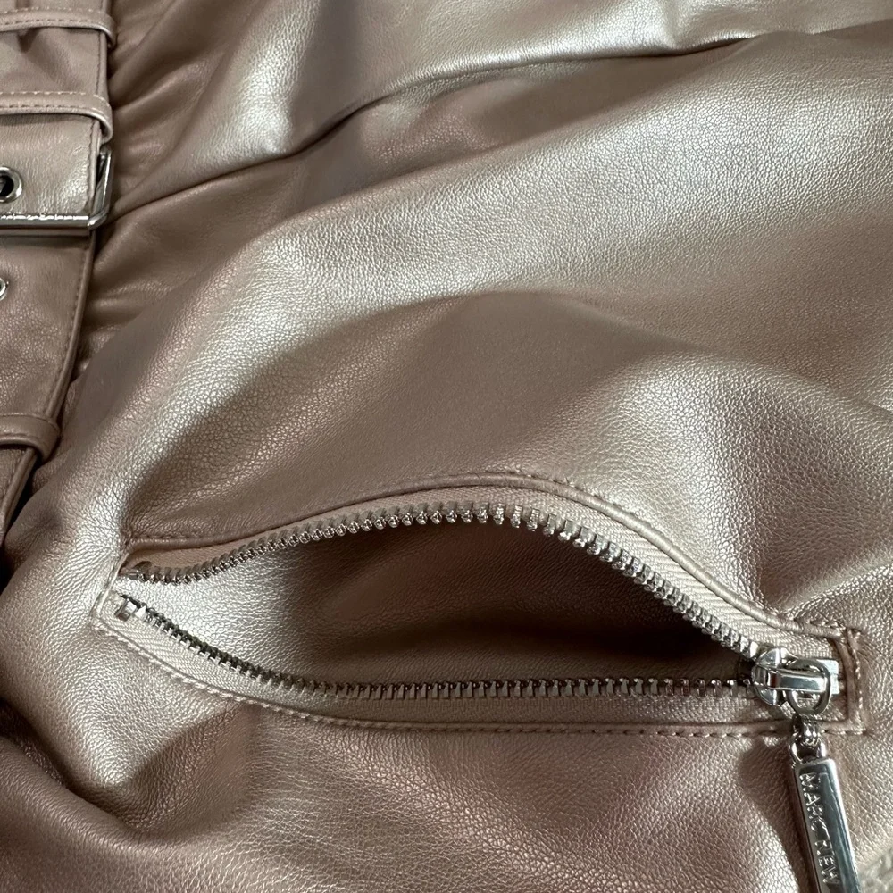 Marc New York Light Pink Metallic Skirt Size M NWT
